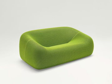 SMILE - 2 seater garden sofa with removable cover by Paola Lenti - view 2